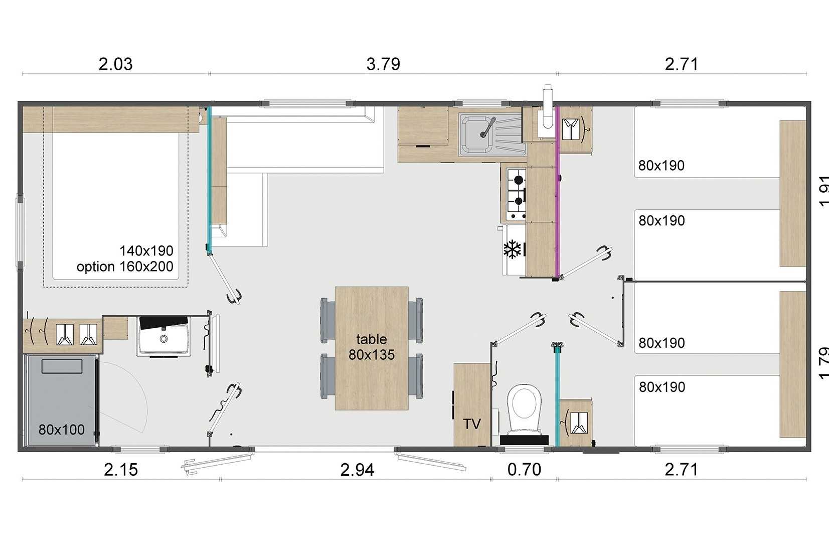 Mobil-home à vendre Mobil home neuf 3chambres à Douarnenez Douarnenez Camping le Kerleyou***