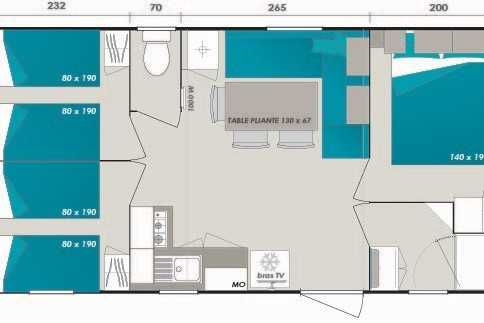 Mobil-home à vendre Mobil home d'occasion 3chambres à Fouesnant Fouesnant Camping le Vorlen***